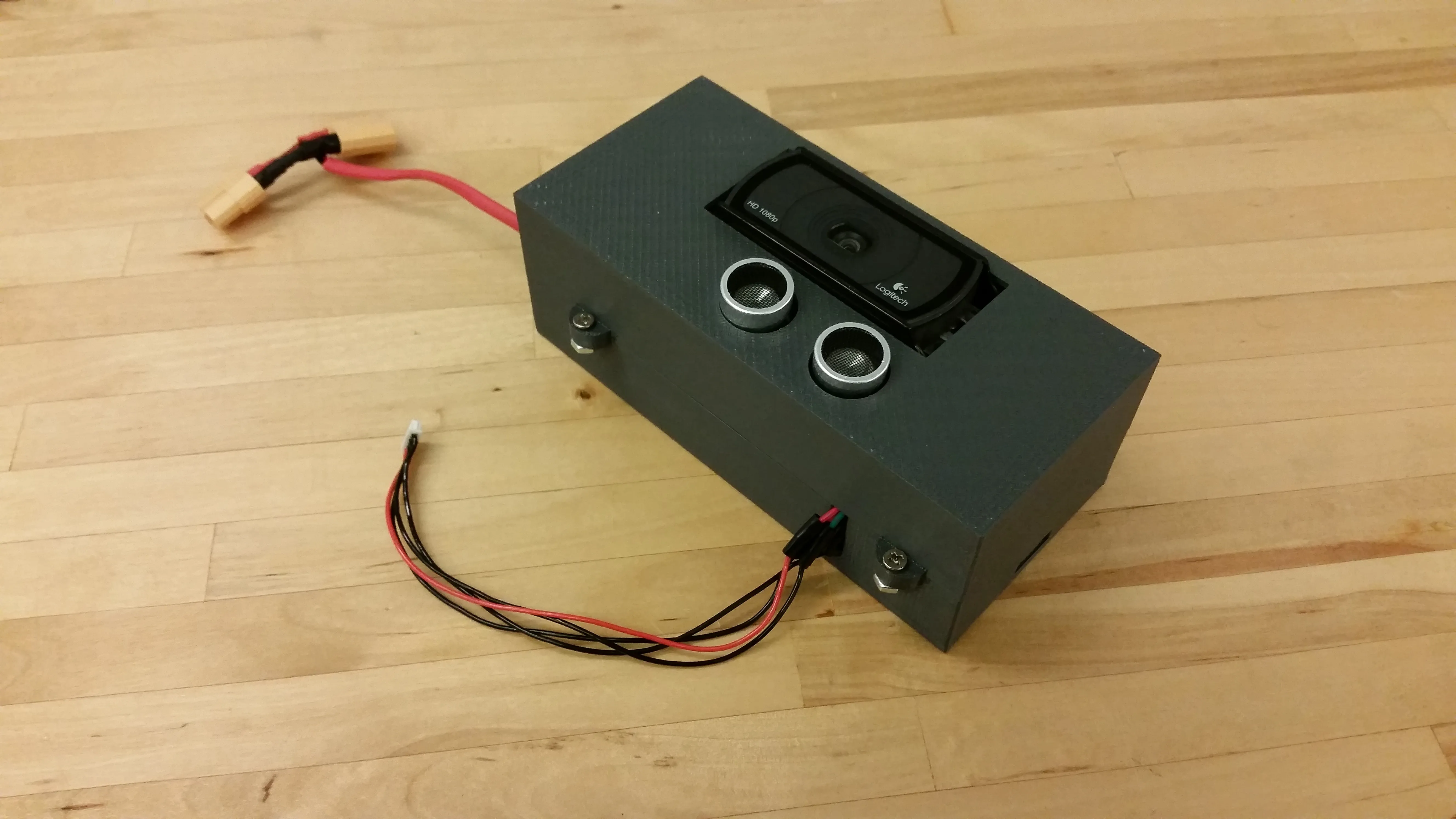 Prototype landing sensor module designed to mount beneath a quadrotor.